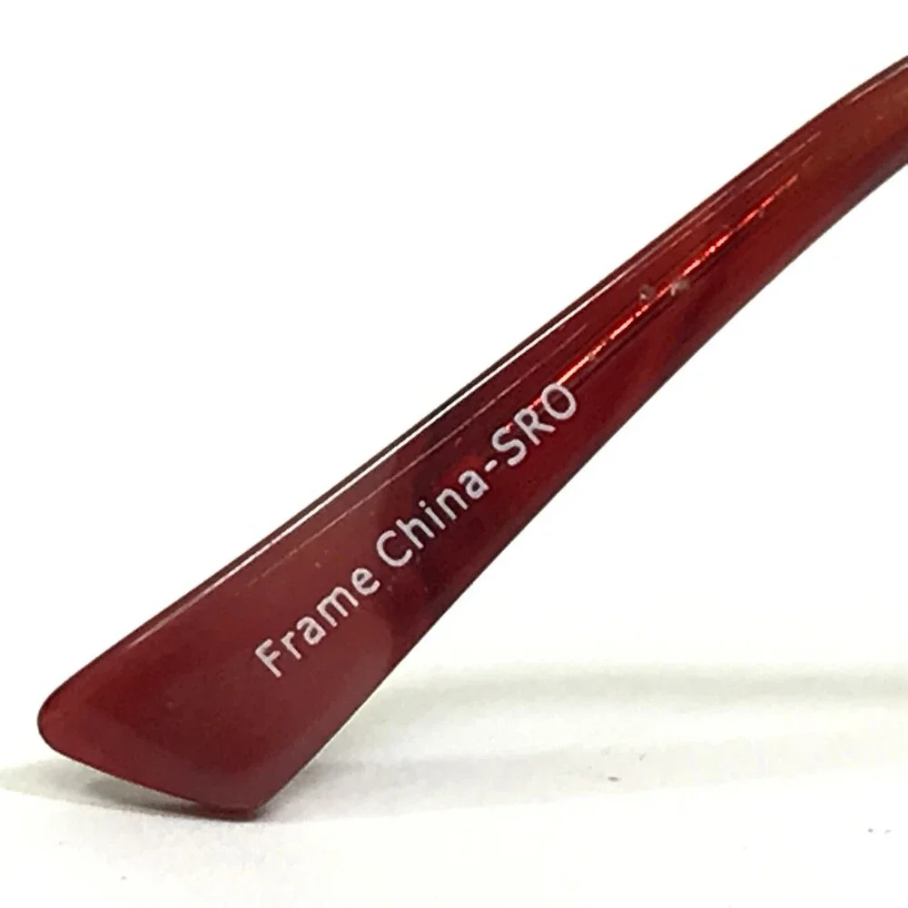 Max Cole Eyeglasses Frames MC 1517 COL 30 Red Silver Cat Eye Square 51-17-140